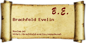 Brachfeld Evelin névjegykártya